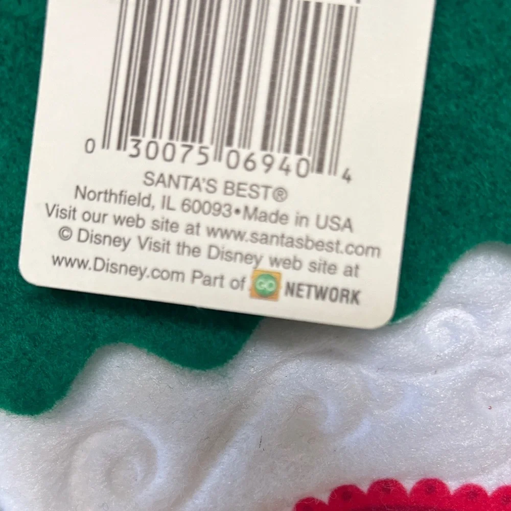 Vintage Disney Lady & the Tramp Christmas Stocking NWT